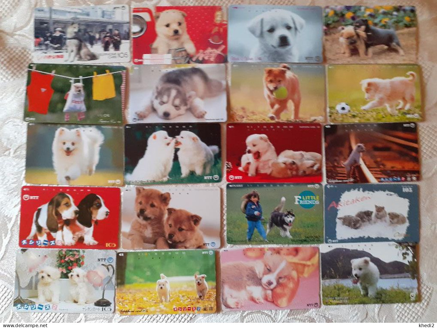 LOT de 180 télécartes différentes JAPON  - ANIMAL - CHIEN - DOG JAPAN phonecards - HUND Telefonkarten