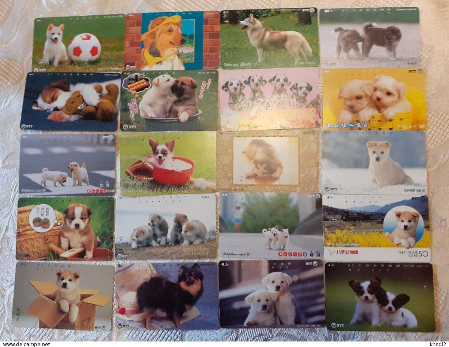 LOT de 180 télécartes différentes JAPON  - ANIMAL - CHIEN - DOG JAPAN phonecards - HUND Telefonkarten