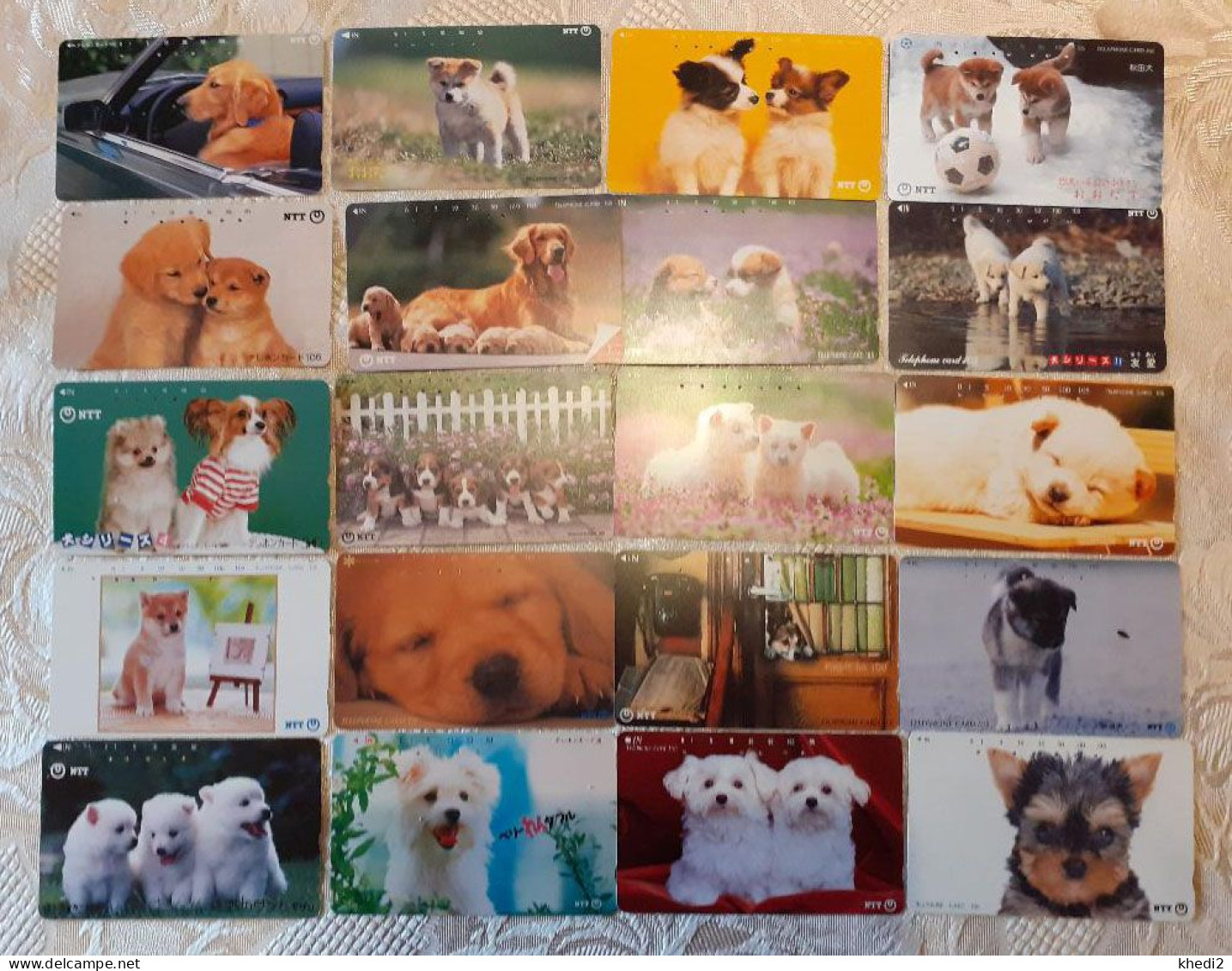 LOT de 180 télécartes différentes JAPON  - ANIMAL - CHIEN - DOG JAPAN phonecards - HUND Telefonkarten