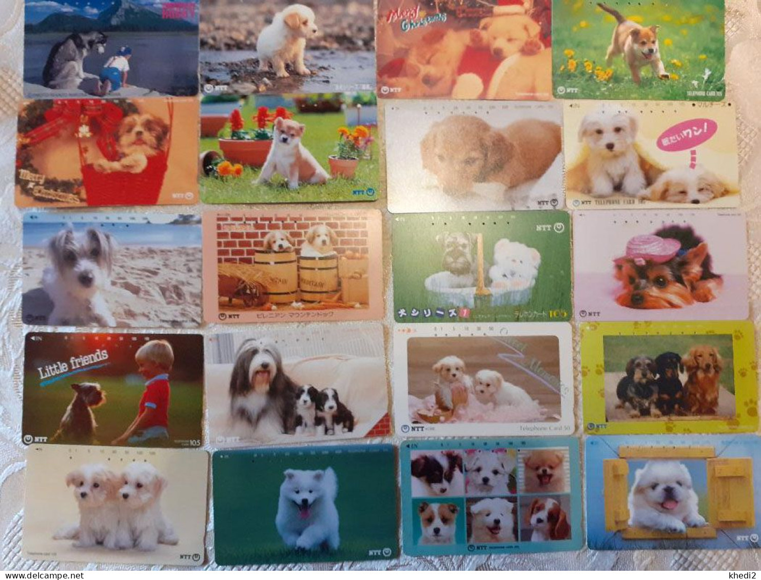 LOT de 180 télécartes différentes JAPON  - ANIMAL - CHIEN - DOG JAPAN phonecards - HUND Telefonkarten