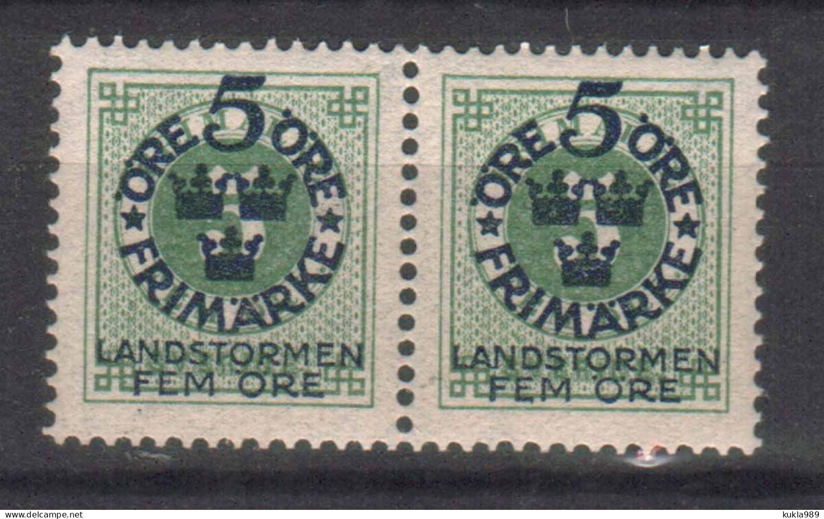 SWEDEN STAMPS. 1918, Sc.#B4,  PAIR MNH - Unused Stamps