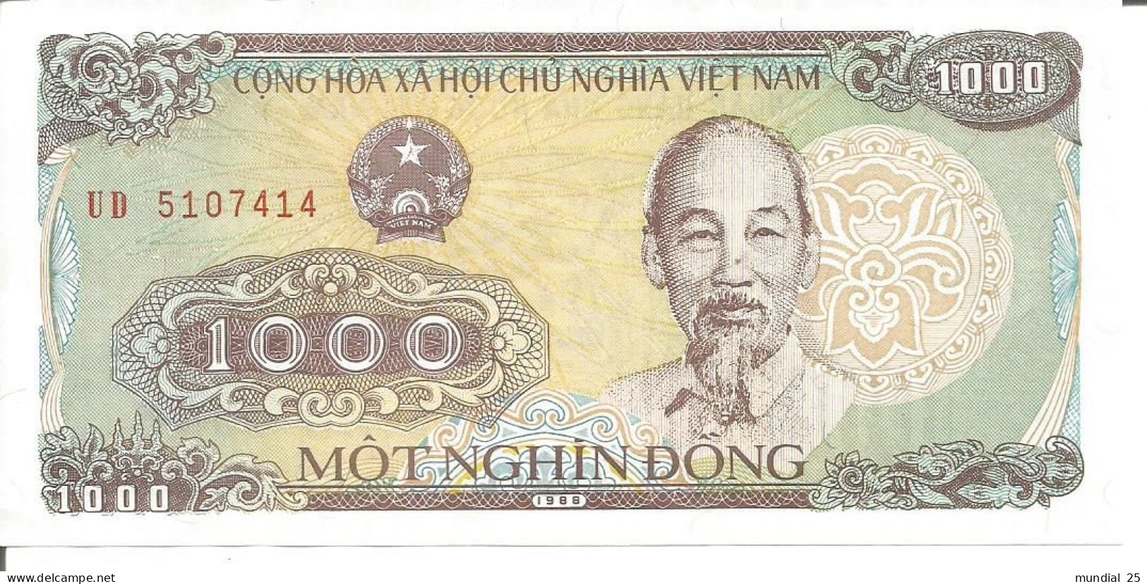 VIETNAM 1.000 DONG 1988 - Viêt-Nam