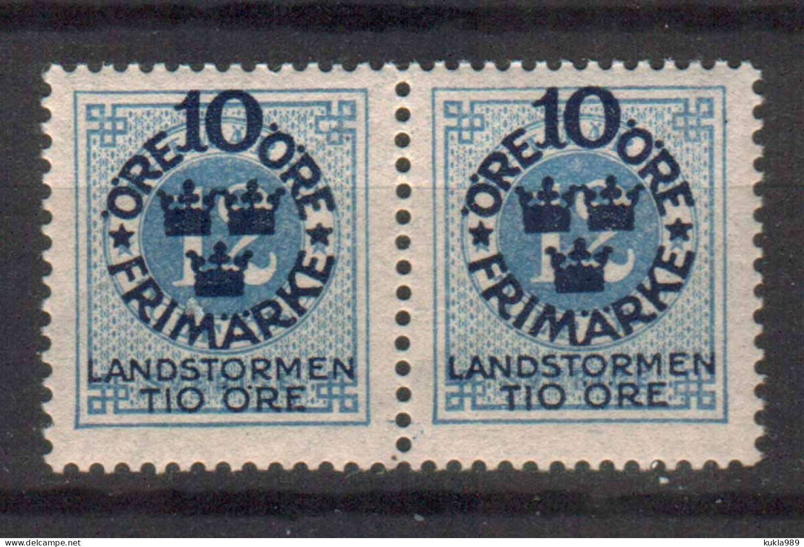 SWEDEN STAMPS. 1918, Sc.#B6,  PAIR MNH - Unused Stamps