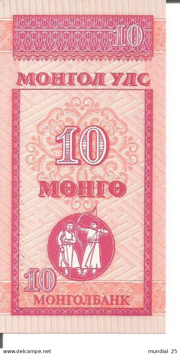 MONGOLIA 10 MONGO N/D (1993) - Mongolei