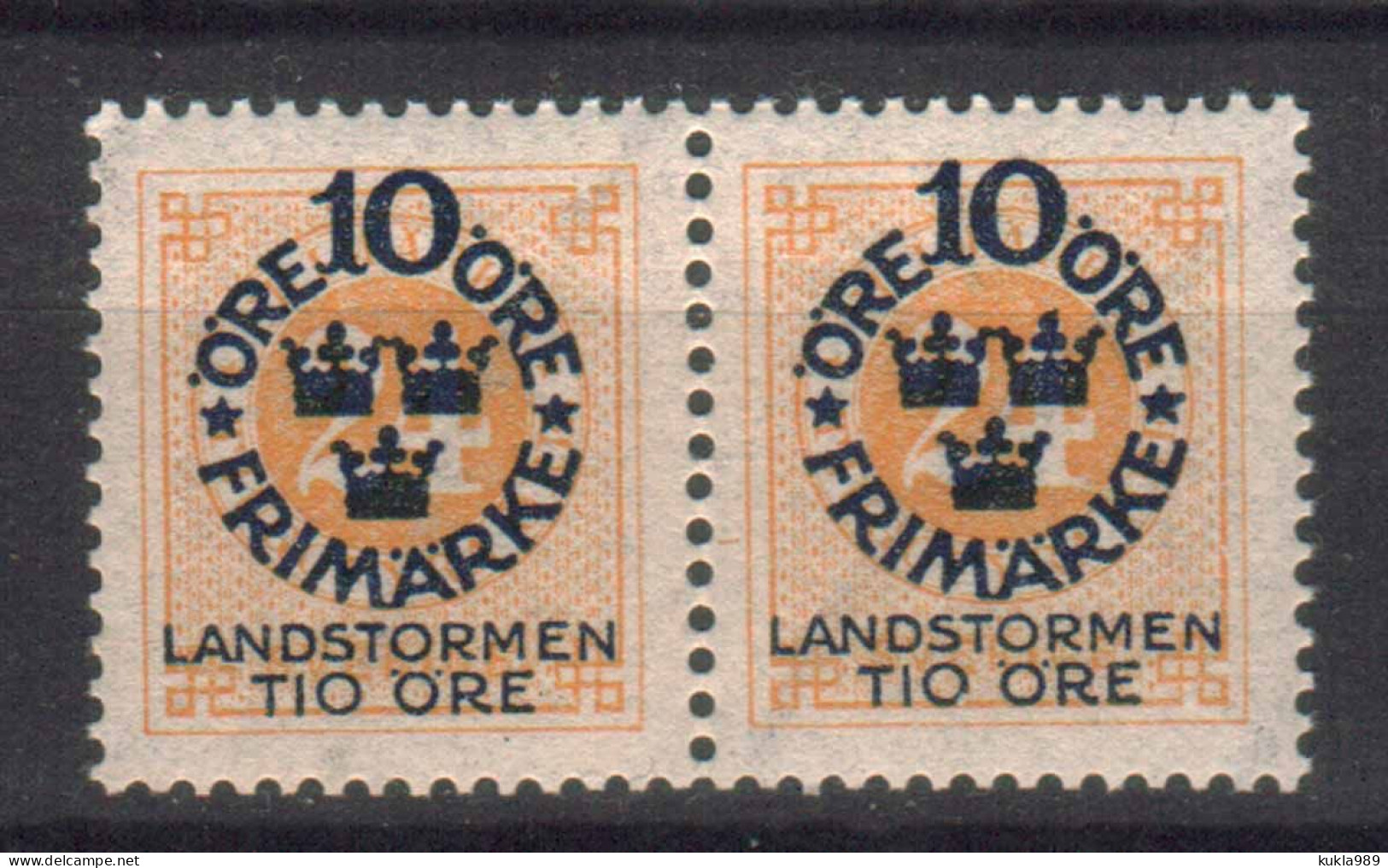 SWEDEN STAMPS. 1918, Sc.#B8,  PAIR MNH - Nuovi