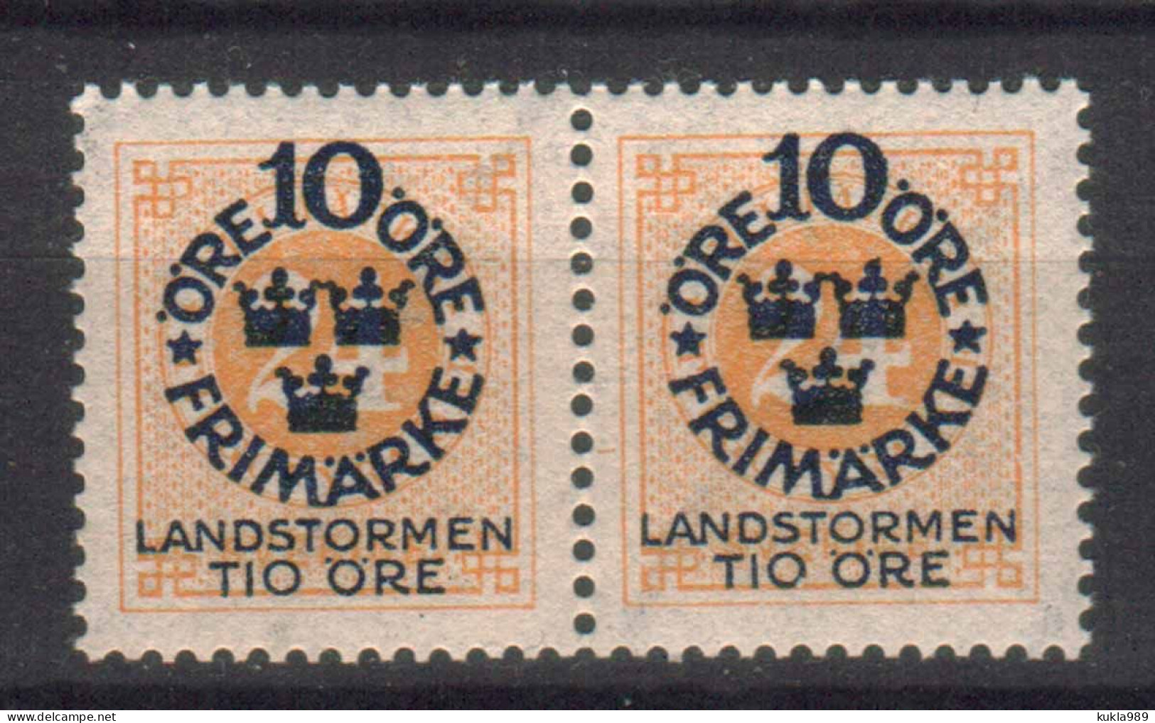 SWEDEN STAMPS. 1918, Sc.#B8,  PAIR MNH - Ongebruikt