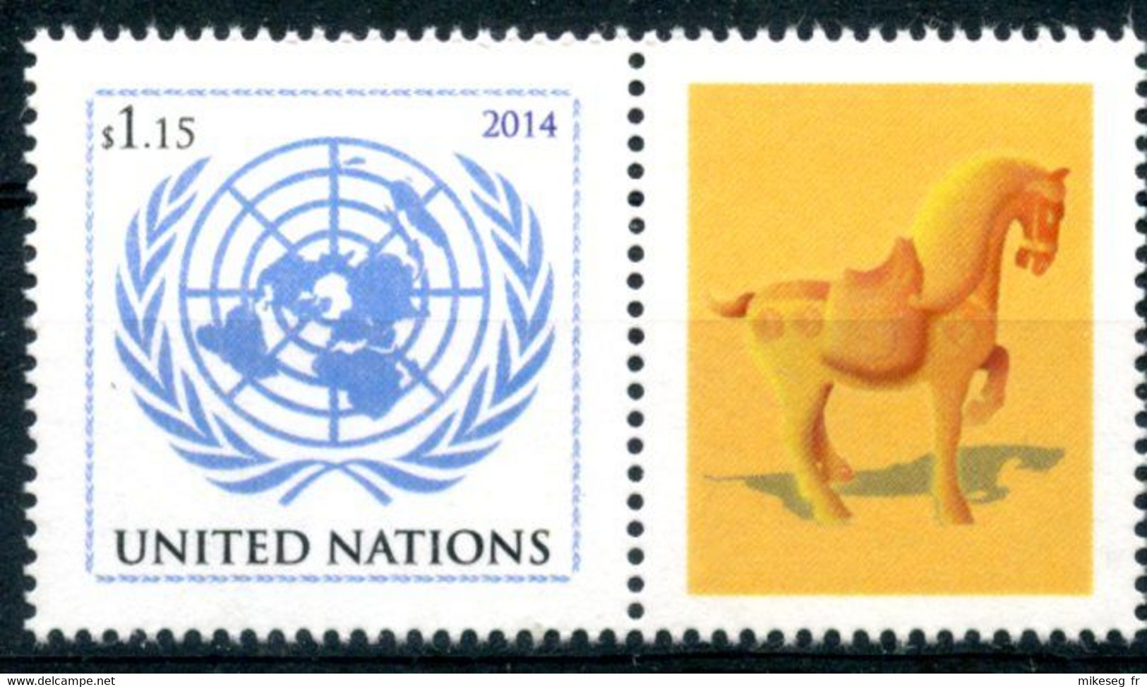 ONU New-York - "Chinese Lunar Calendar" tous les 16 timbres de 2010 à 2024 détachés de feuille perso **