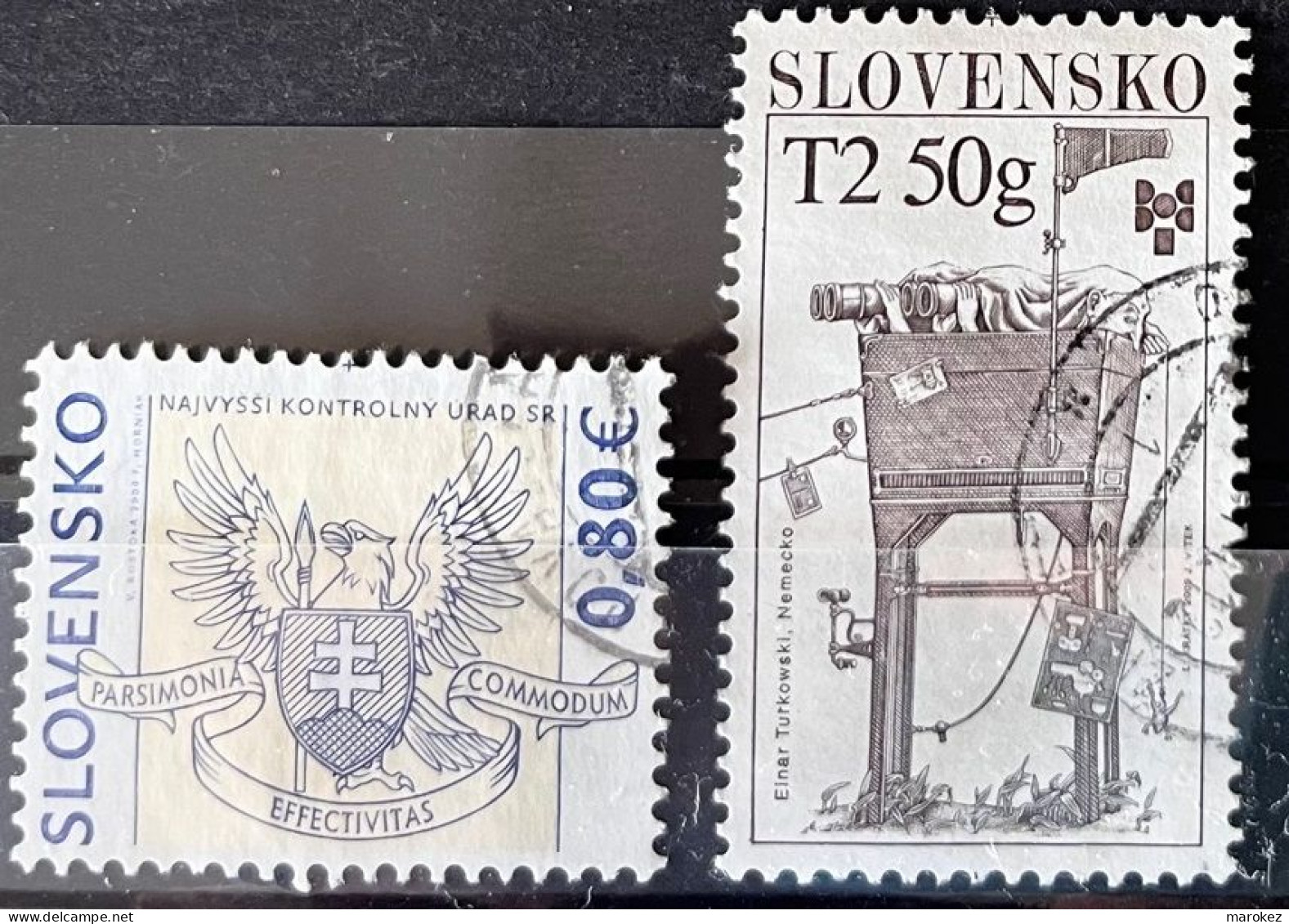 SLOVAKIA 2009 Coat Of Arms - Supreme Audit Office & Art - Illustration Biennale Postally Used MICHEL # 614,618 - Gebruikt