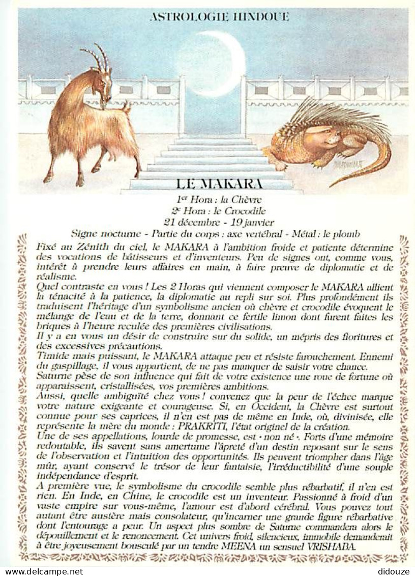 Astrologie - Astrologie Hindoue - Le Makara - Illustration Chantal Beaumont - CPM - Carte Neuve - Voir Scans Recto-Verso - Astrologia