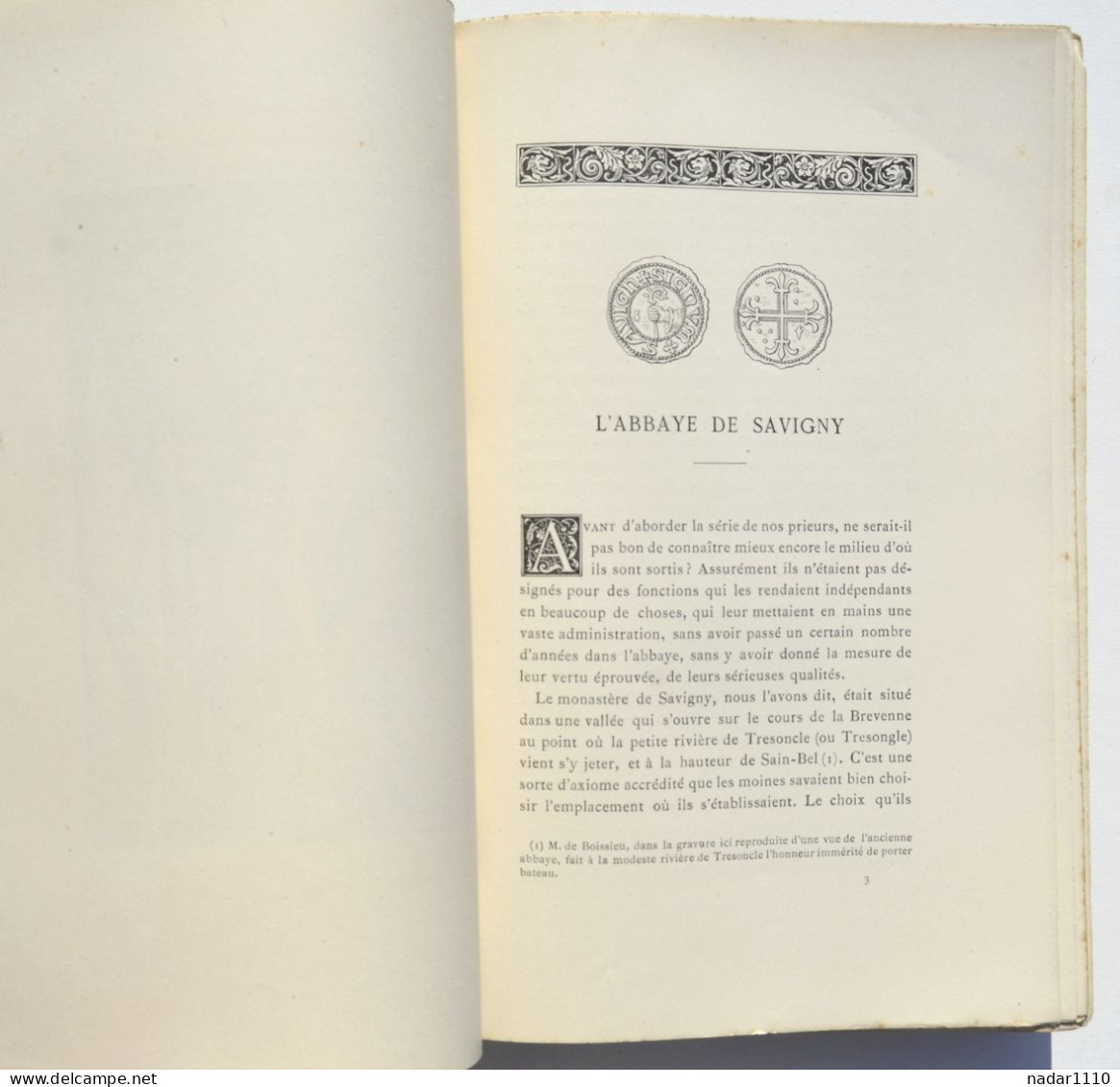 Le Prieuré de Tarare - Abbé H. Forest - Lyon, Vitté 1897 / La cure et les prébendes, la famille "de Tarare"