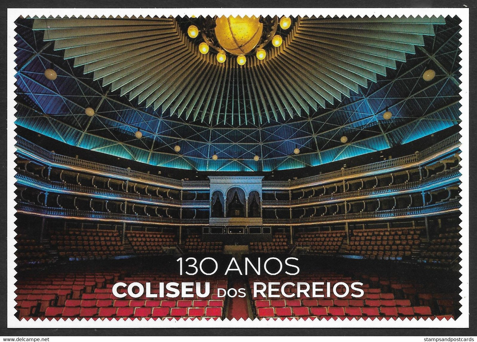 Portugal Entier Postal 2021 Coliseu Lisboa 130 Ans Colisée Lisbonne Salle Concert Stationery Lisbon Concert Hall - Ganzsachen
