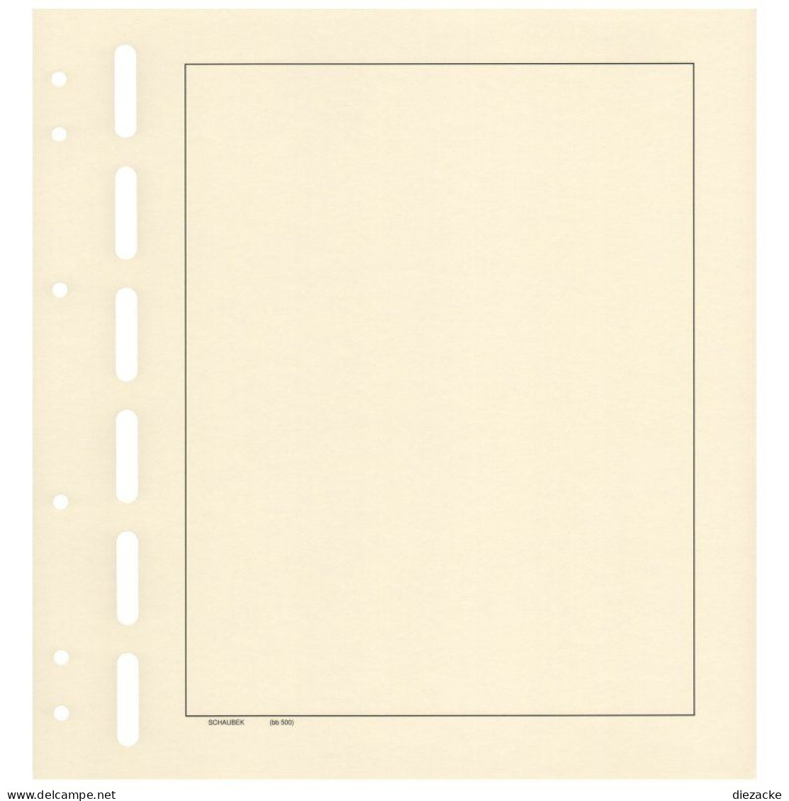 Schaubek Blankoblätter Bb500-50 Gelblich-weiß Mit Rahmen 50 Blatt Neu ( - Vierges