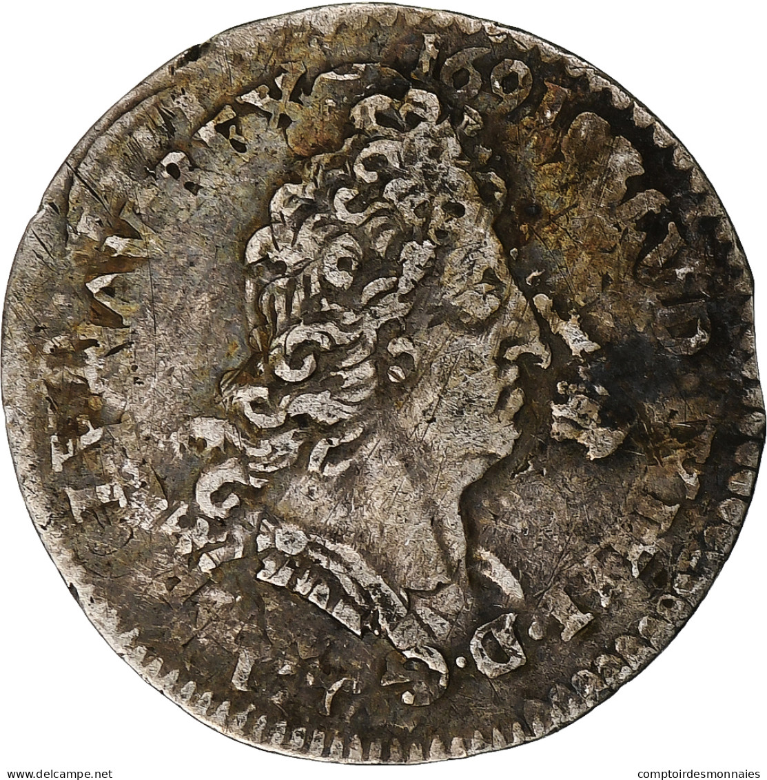 France, Louis XIV, 5 Sols Aux Insignes, 1702, Paris, Réformé, Argent, TB+ - 1643-1715 Ludwig XIV.