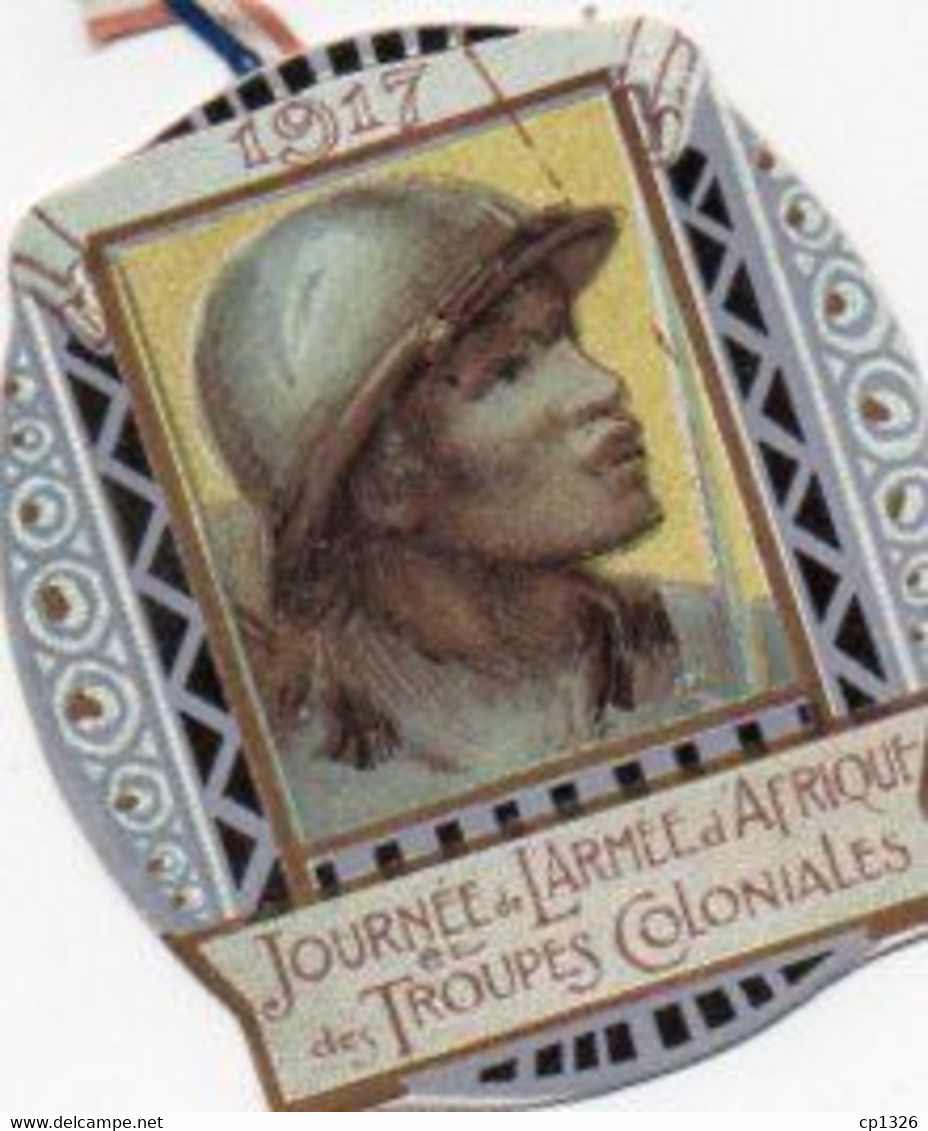2V8Bv  Insigne Militaire Décoration Vignette Médaille Guerre 14/18 Journée Armée D'Afrique Troupes Coloniales - Frankrijk