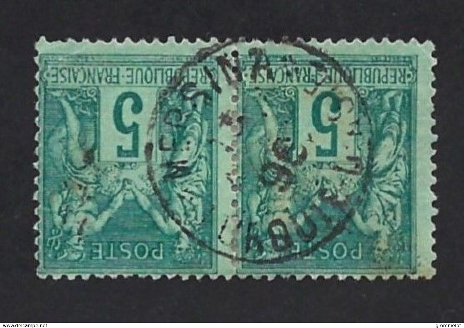 BUREAU FRANCAIS DE L'ETRANGER; MERSINA  Turquie D'Asie 1896, Paire Du N° 75 - Sage