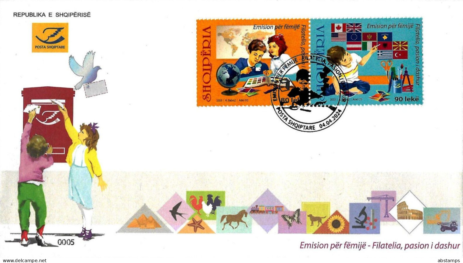 Albania Stamps 2023. Children: Philately, A Beloved Passion. FDC MNH - Albania