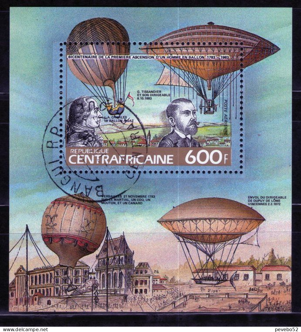 CENTRAL AFRICAN REPUBLIC 1983 - Airmail - The 200th Anniversary Of Manned Flight CTO - Central African Republic