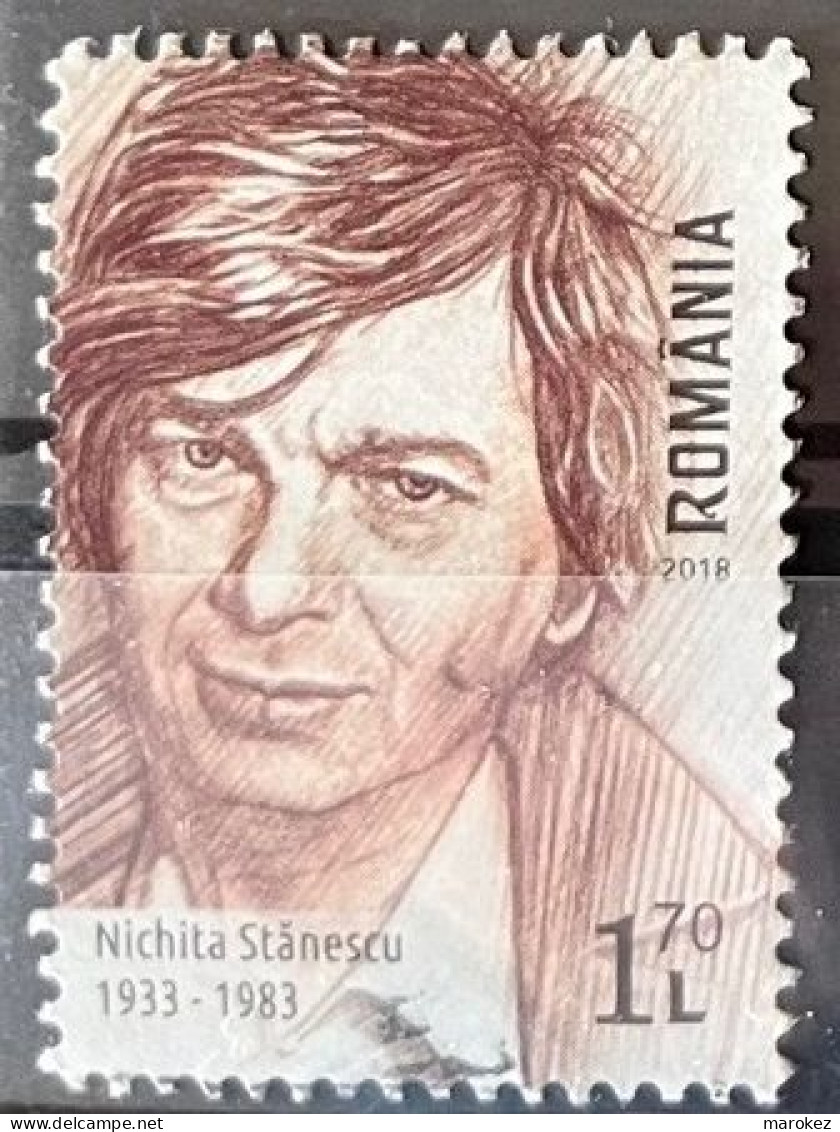 ROMANIA 2018 Personalities - Famous Romanians; Nichita Stanescu; Poet & Essayist Postally Used MICHEL# 7394 - Used Stamps