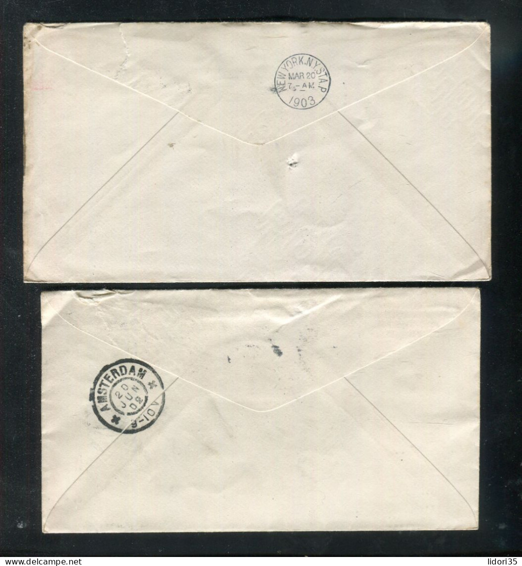 "USA" 1902/1903, 2 Ganzsachenumschlaege Gestempelt (L1018) - 1901-20