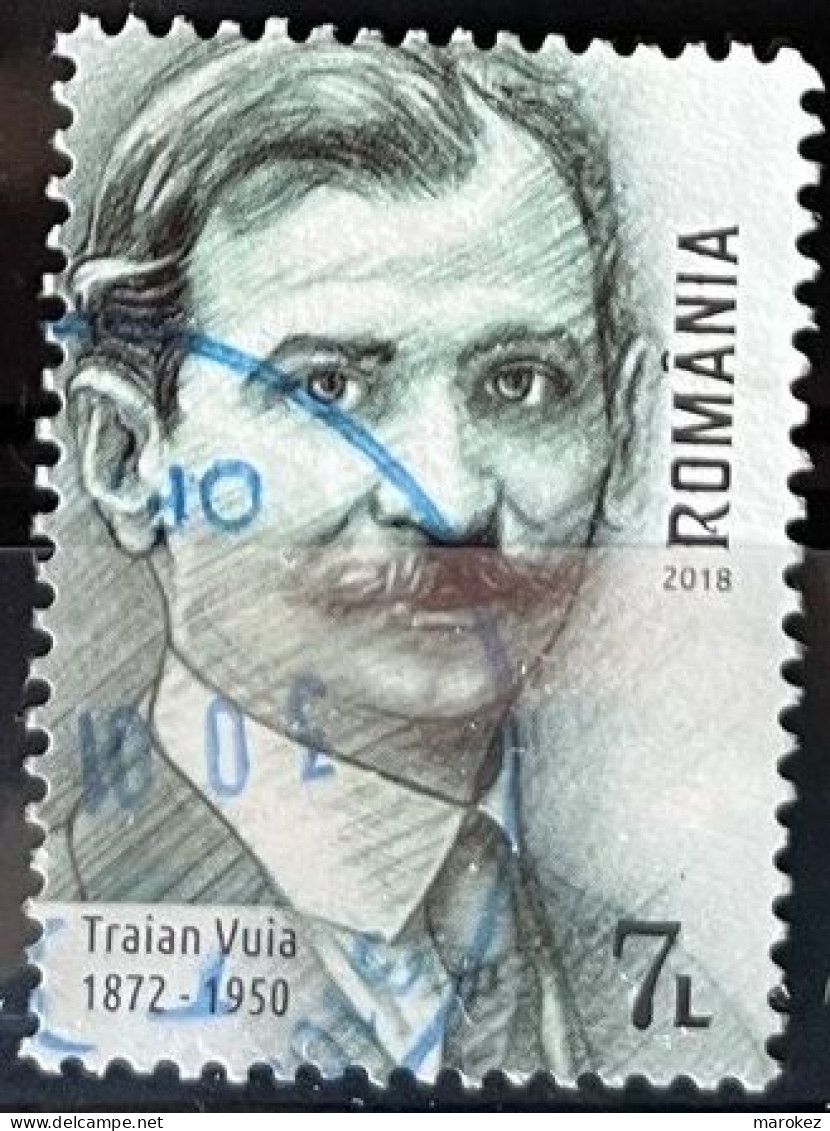 ROMANIA 2018 Personalities - Famous Romanians; Traian Vuia, Aviation Pioneer Postally Used MICHEL # 7397 - Gebruikt