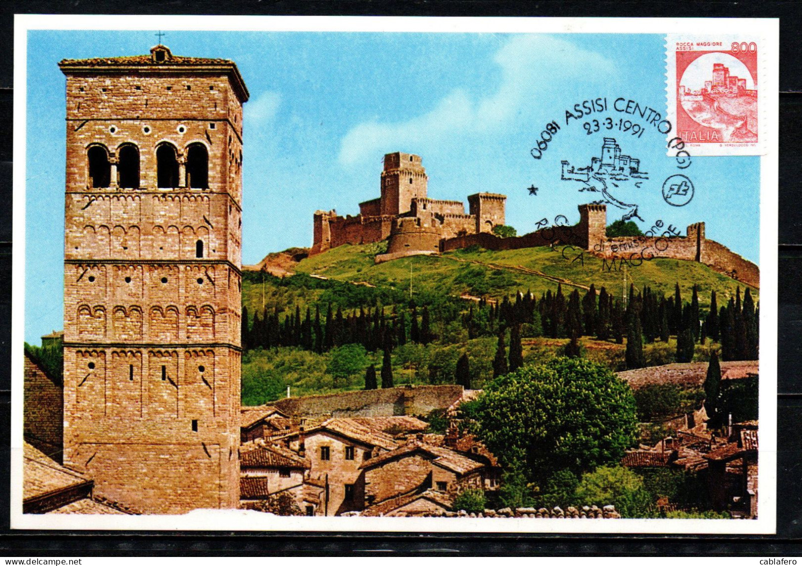 ITALIA - 1991 - ROCCA MAGGIORE - ASSISI - Cartoline Maximum