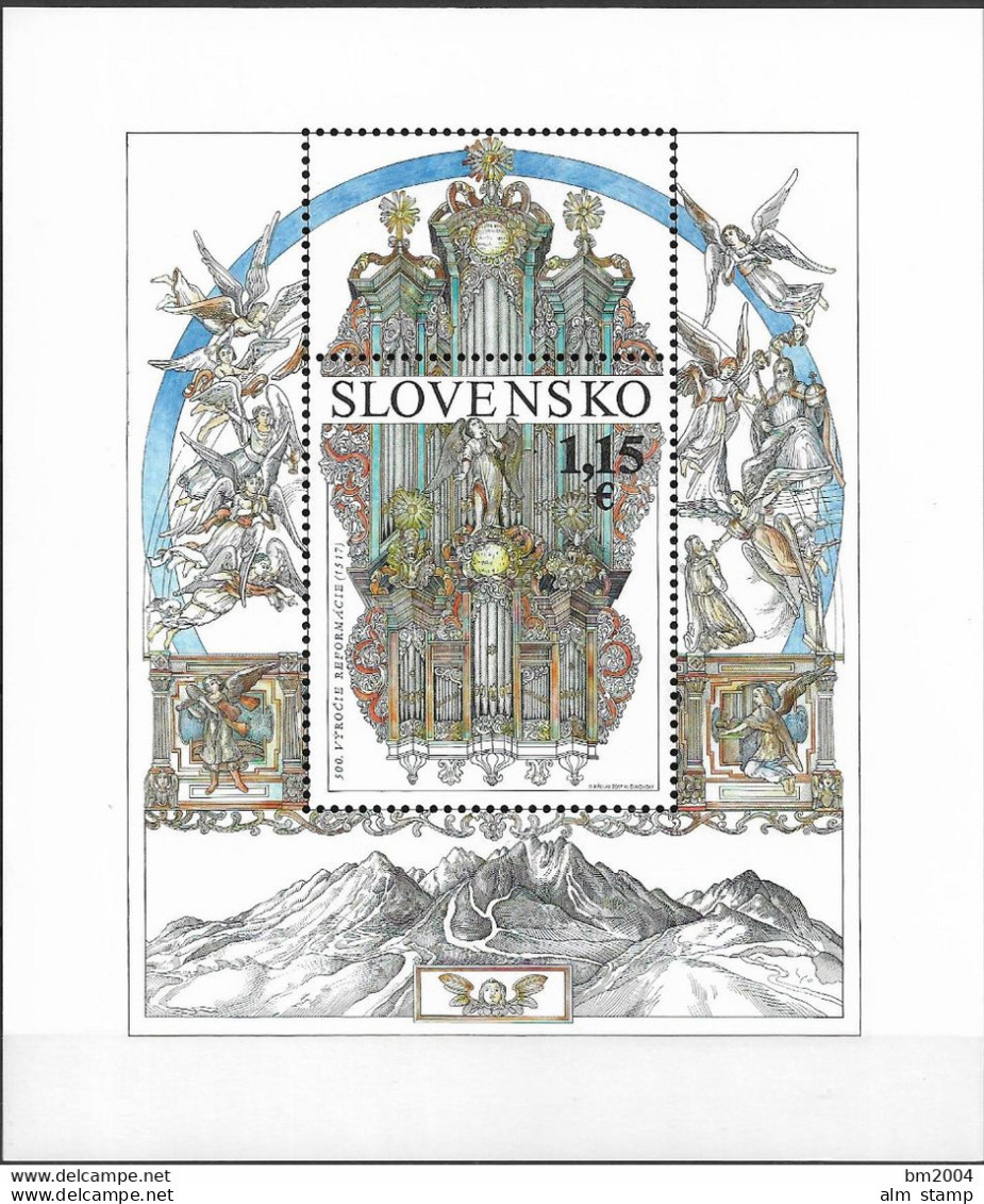 2017 Slowakei Mi. Bl. 51 **MNH   500. Jahrestag Der Reformation. - Nuevos