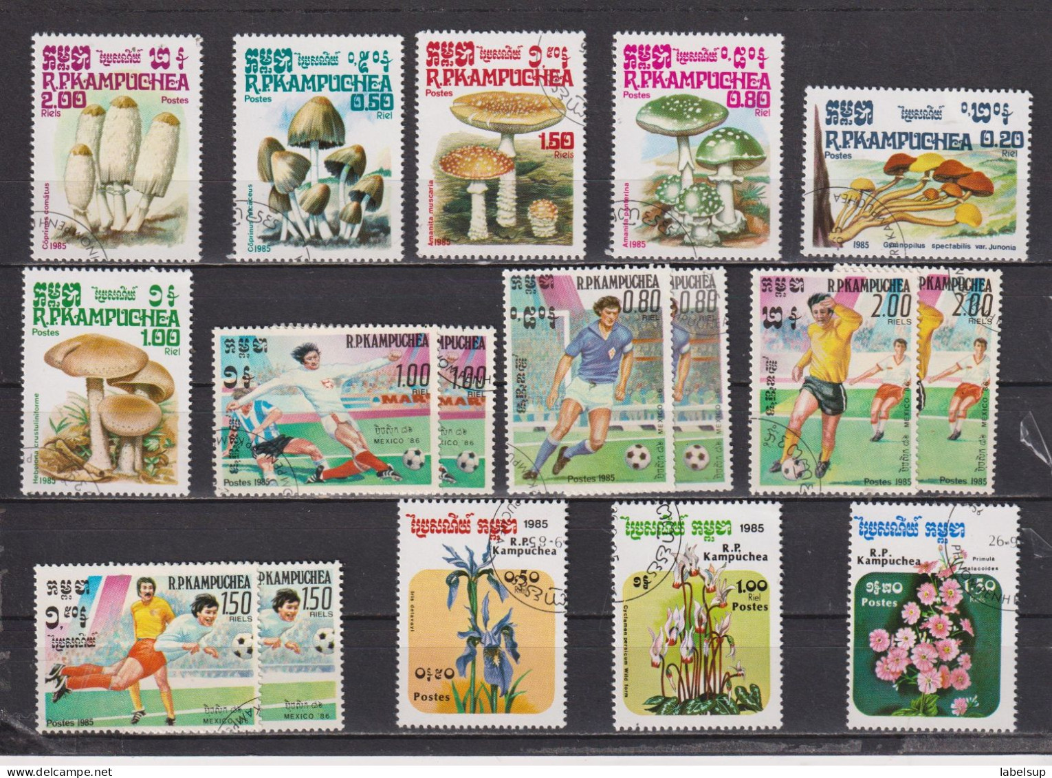 Collection / Lot De Timbres Neufs Du Cambodge De 1985 2 Photos - Cambogia