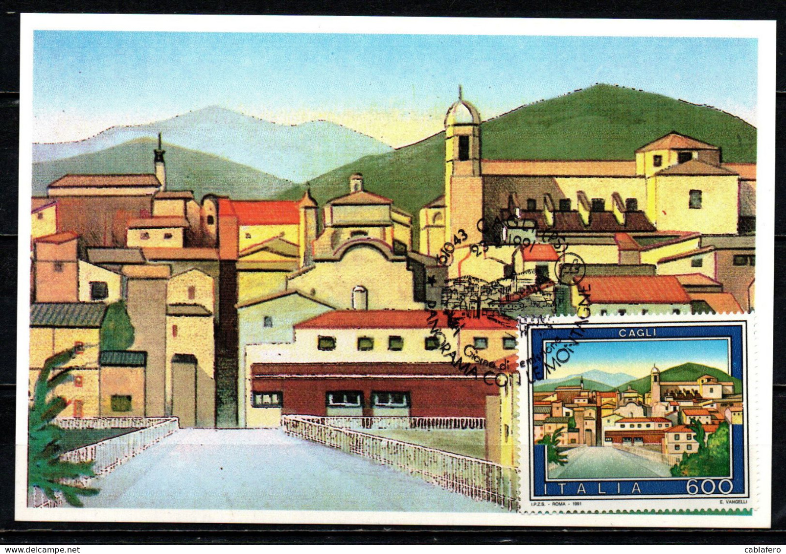 ITALIA - 1991 - IL TURISMO IN ITALIA: CAGLI - Cartoline Maximum