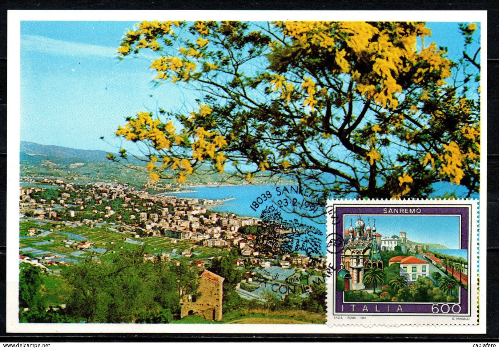 ITALIA - 1991 - IL TURISMO IN ITALIA: SANREMO - Cartes-Maximum (CM)