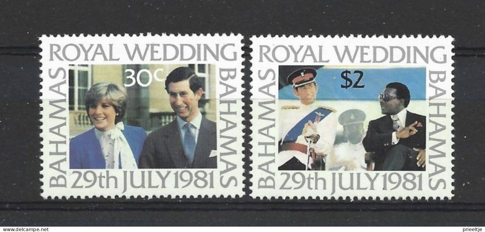 Bahamas 1981 Royal Wedding Prince Charles & Lady Diana Y.T. 478/479 ** - Bahamas (1973-...)