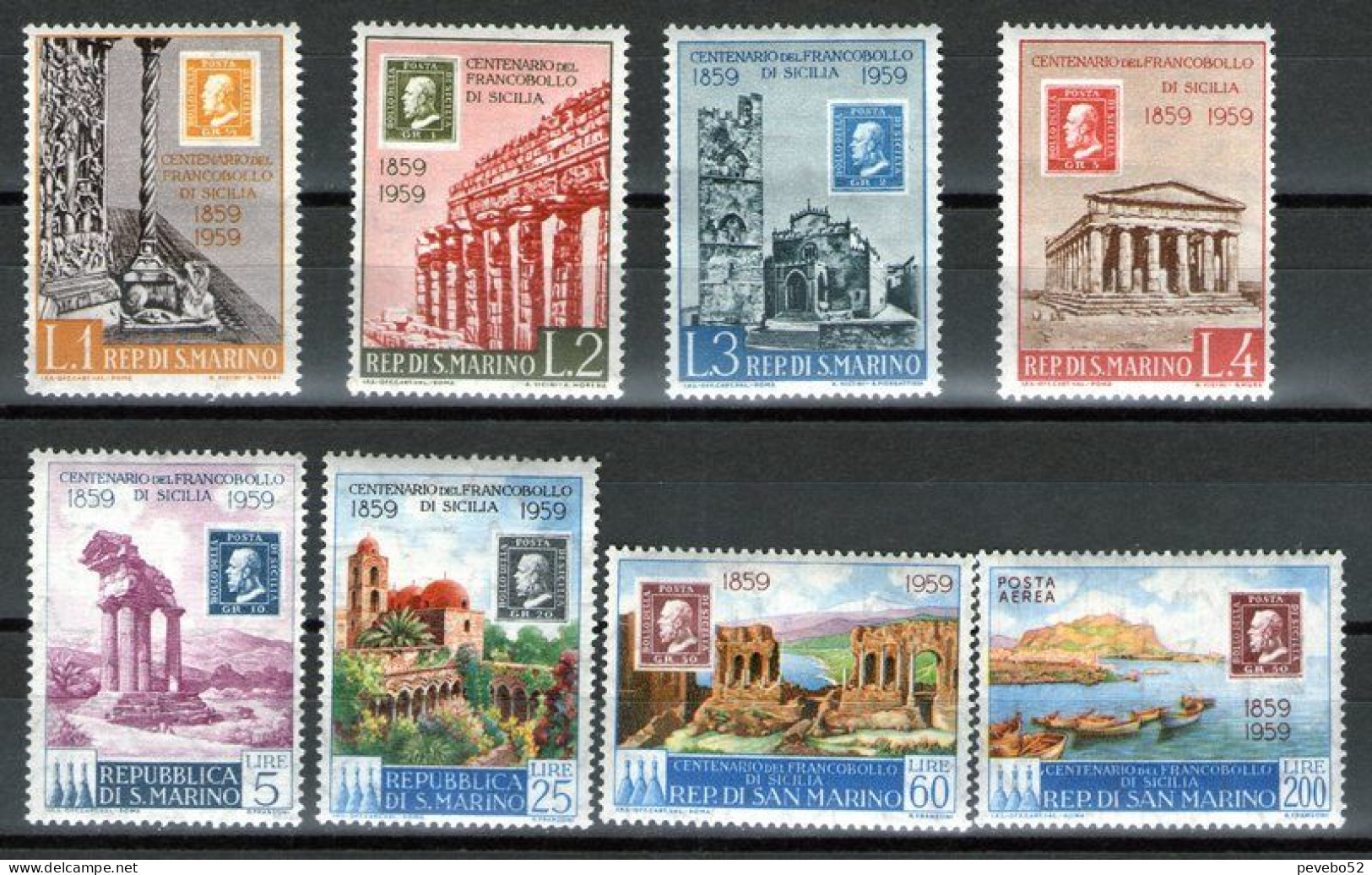 SAN MARINO 1959 - The 100th Anniversary Of Sicily Stamps MNH - Ongebruikt