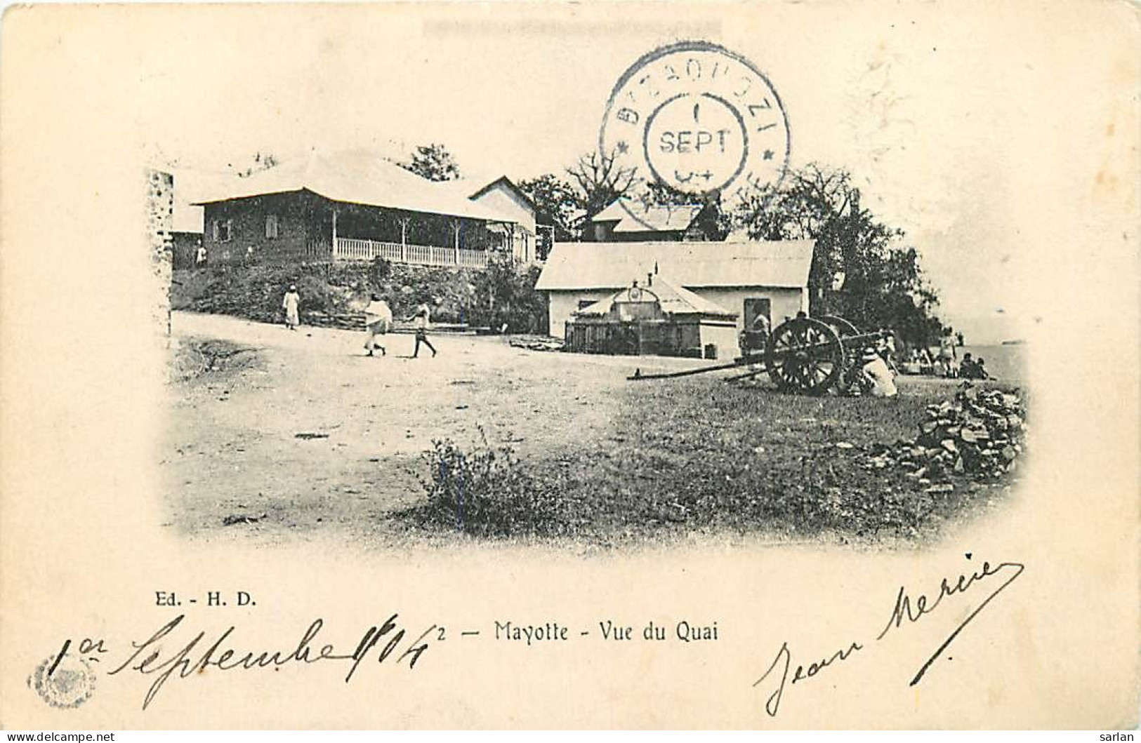 MAYOTTE , Vue Du Quai , Cachet Maritime , Réunion/Marseille , * 502 10 - Mayotte