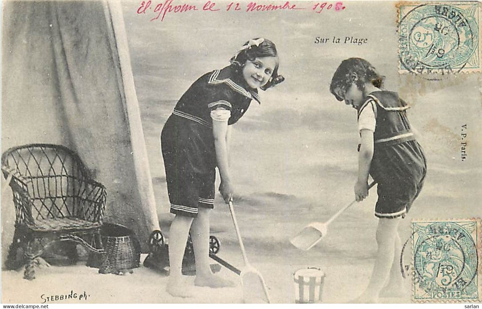 Série De 6 Cartes , Sur La Plage ( Fillette En Tenue De Bain ) , * 502 04 - Colecciones, Lotes & Series