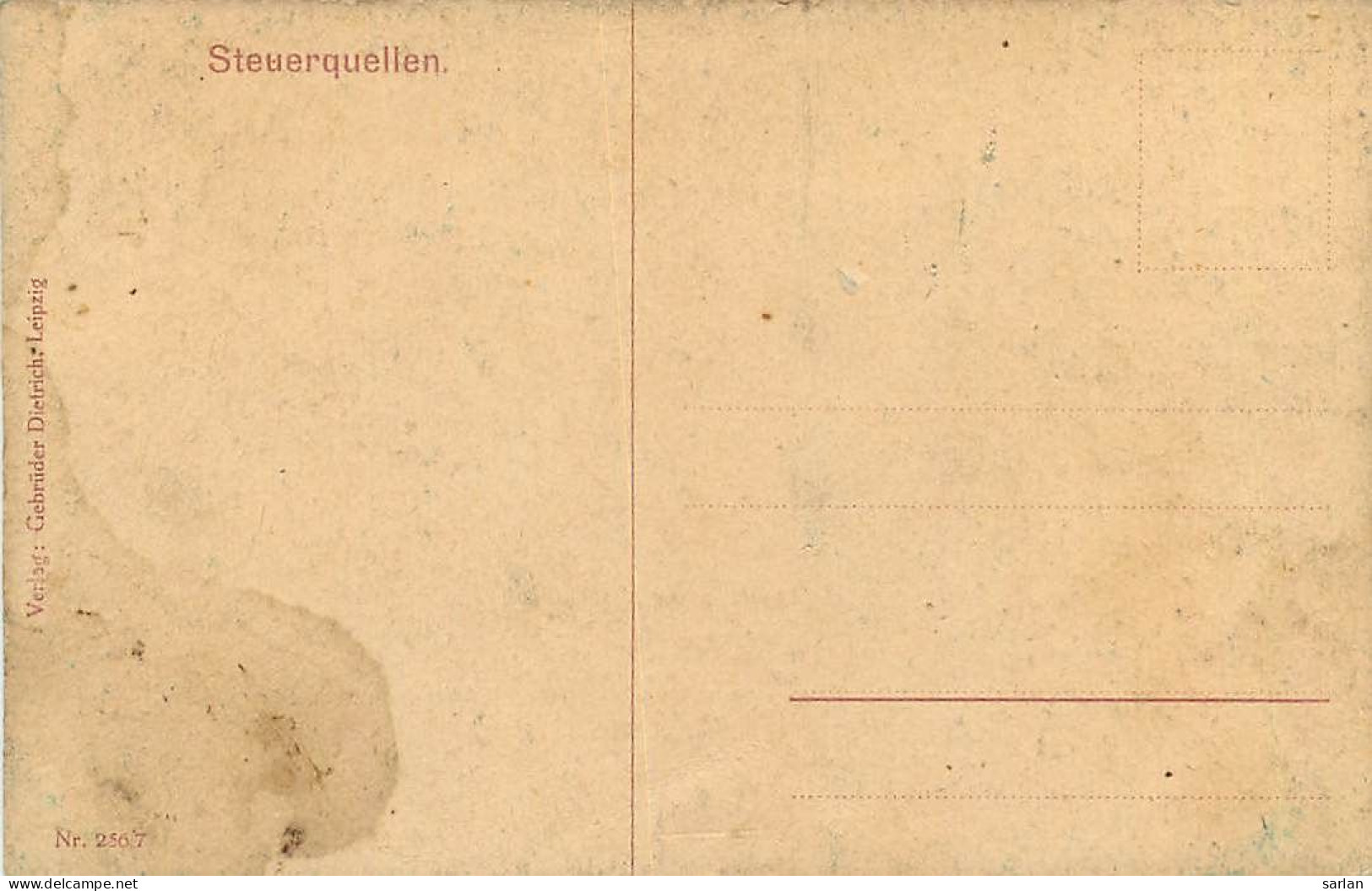 Illustration de Artur Thiele , Série de 7 cartes  , Steuerquellen - Wechselsteuer , * 502 01