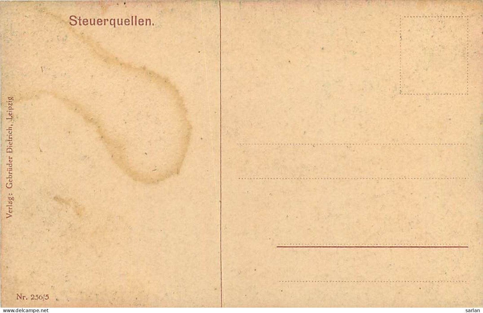 Illustration de Artur Thiele , Série de 7 cartes  , Steuerquellen - Wechselsteuer , * 502 01