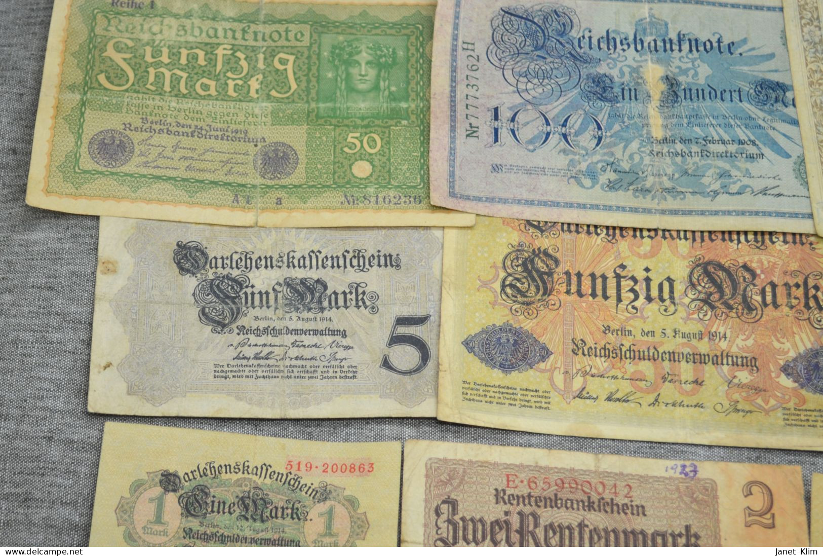 Lot Of German Vintage Paper Money Lot 11 Psc - Verzamelingen