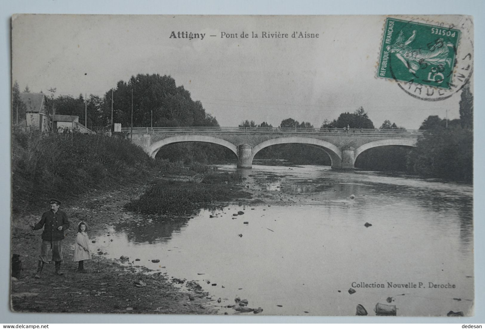 CPA 1908 ATTIGNY Pont De La Rivière D'Aisne -  NOV38 - Attigny