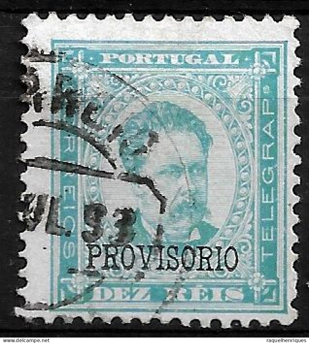 PORTUGAL 1892 D. LUIS I SURCHARGED PROVISORIO CÔR AZUL (NP#94-P24-L6) - Used Stamps