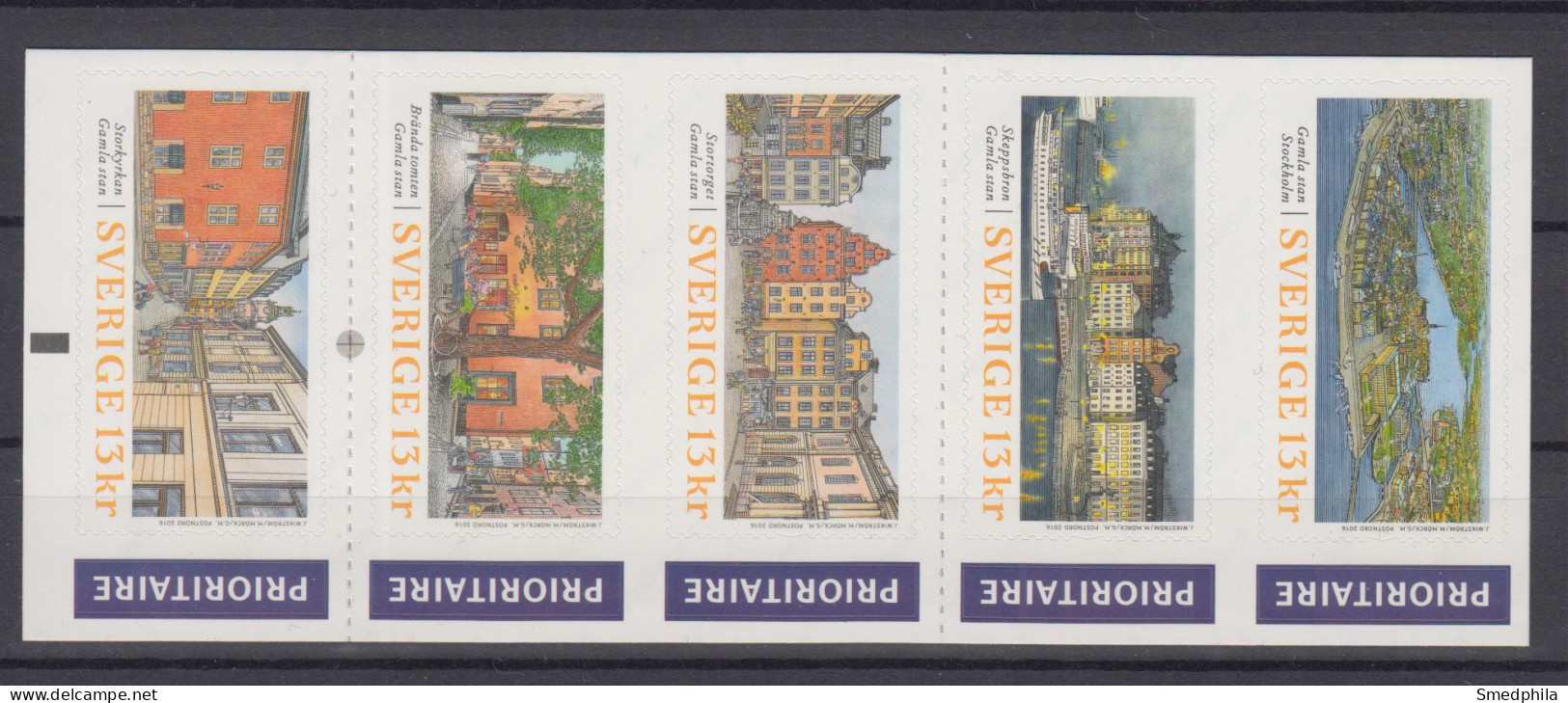 Sweden Booklet 2016 - SH 92 Old Town MNH ** Self-Adhesive - 1981-..