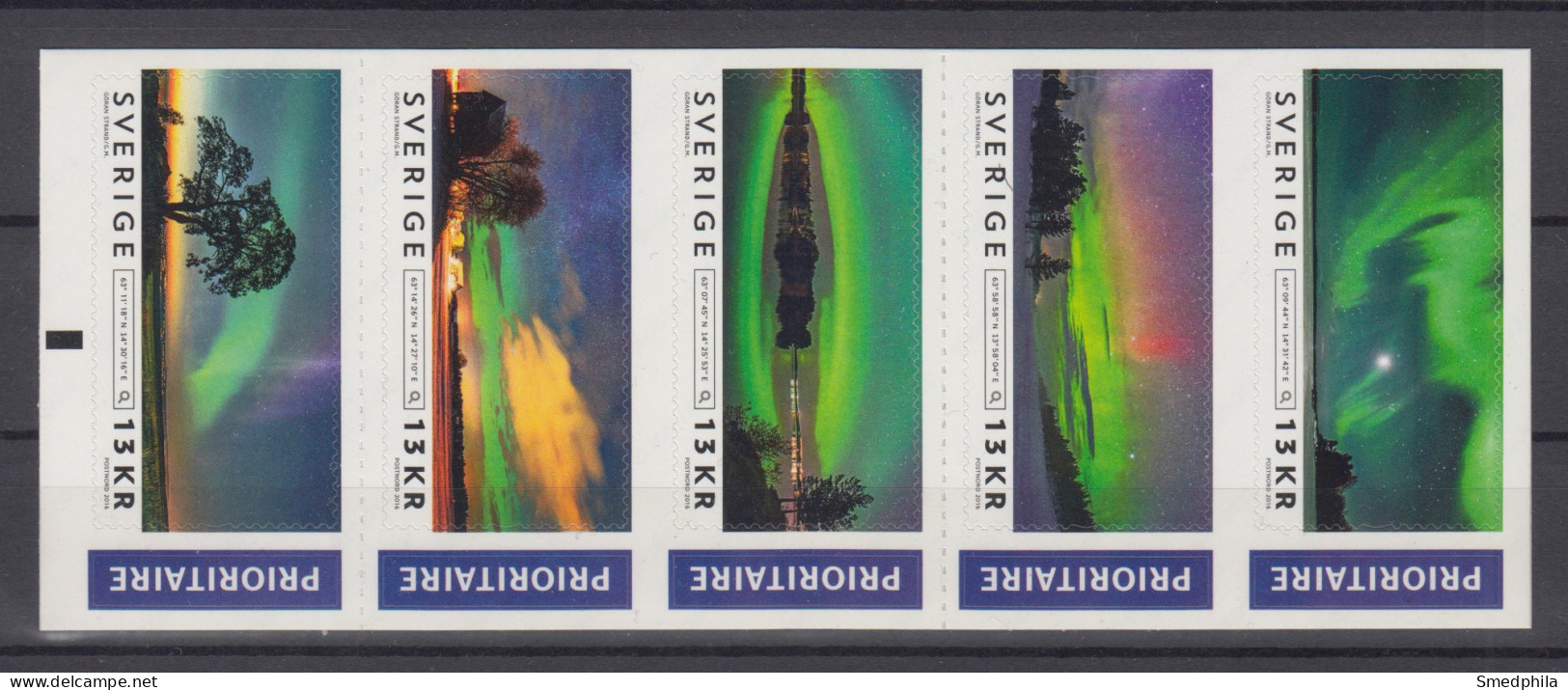 Sweden Booklet 2016 - SH 96 Aurora Borealis MNH ** Self-Adhesive - 1981-..