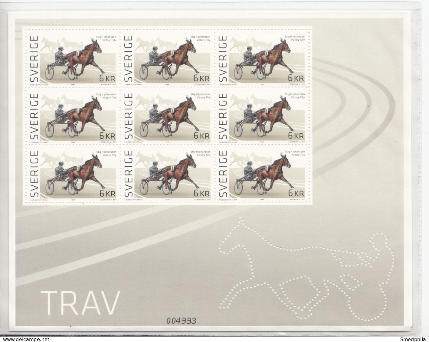 Sweden Souvenir Sheet 2011 - Trotting Equestrian Sport MNH ** - Blocks & Kleinbögen