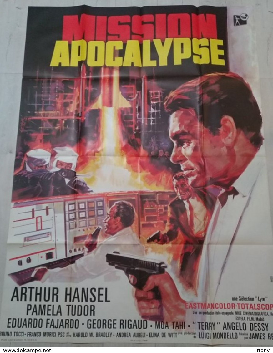 Une Affiche De Cinéma Grand Format Pliée Originale : Mission Apocalypse Année 1966    Format  ( 160 Cm X 120cm ) - Plakate & Poster