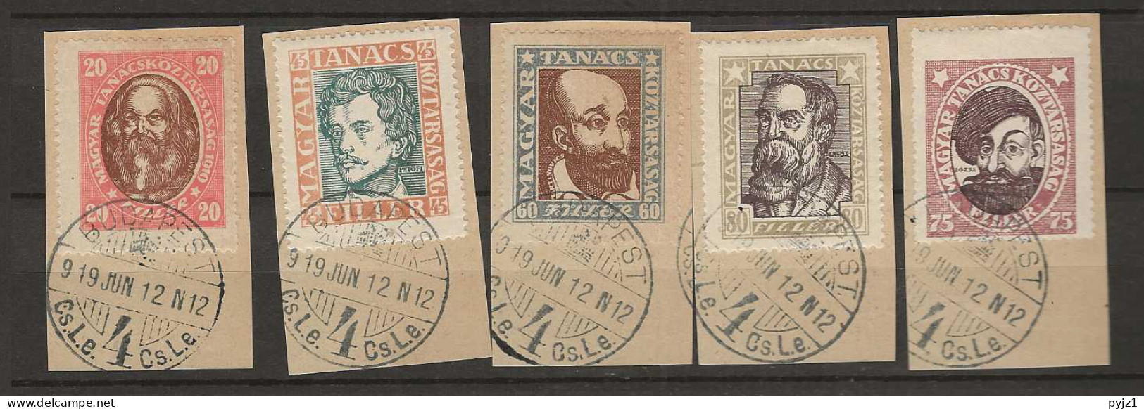 1919 USED Hungary Mi 261-65 - Oblitérés