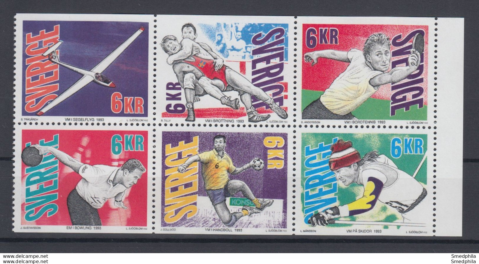 Sweden 1993 - Michel 1761-1766 MNH ** - Unused Stamps
