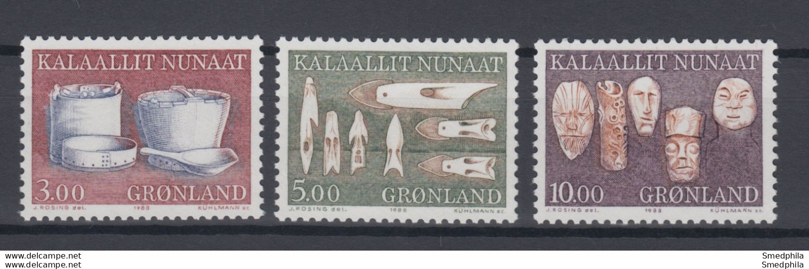 Greenland 1988 - Michel 186-188 MNH ** - Nuovi