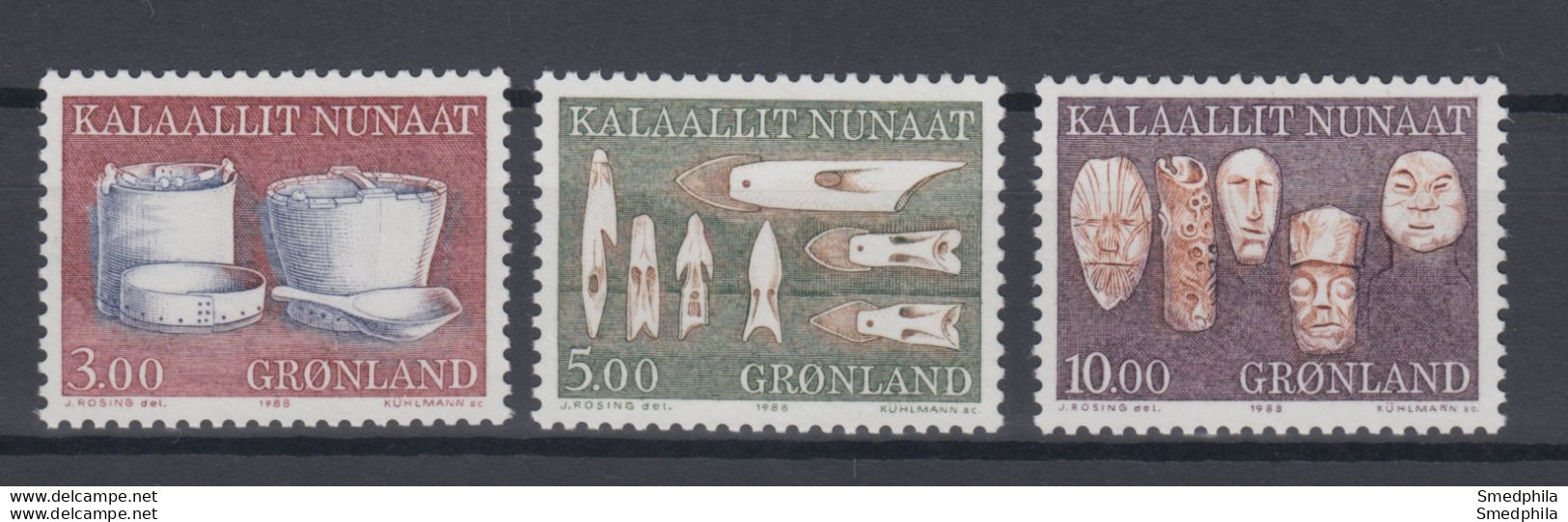 Greenland 1988 - Michel 186-188 MNH ** - Unused Stamps