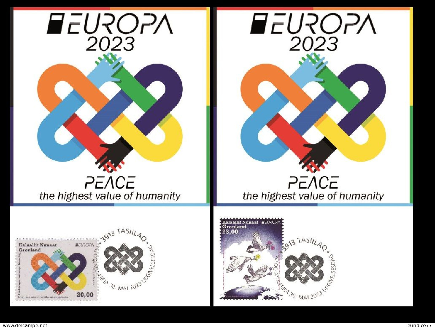 Greenland 2023 - Europa 2023 - Peace Carte Maximum Set - Maximum Cards