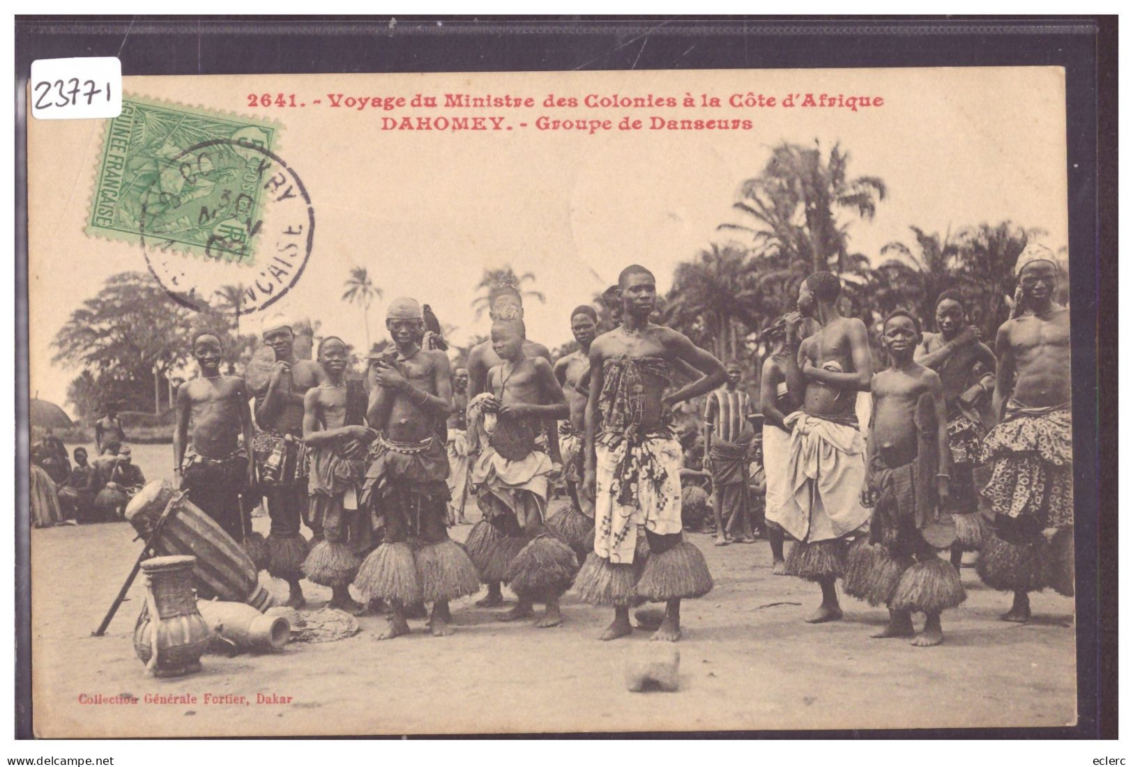 DAHOMEY - VOYAGE DU MINISTRE DES COLONIES A LA CÔTE D'AFRIQUE - GROUPE DE DANSEURS - TB - Dahomey