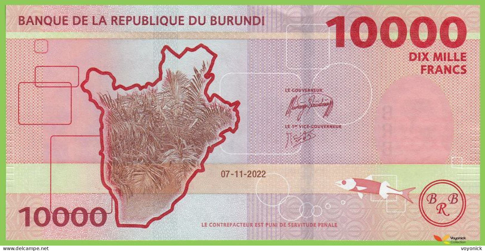 Voyo BURUNDI 10000 Francs 2022(2023) P59 B245a EN UNC - Burundi