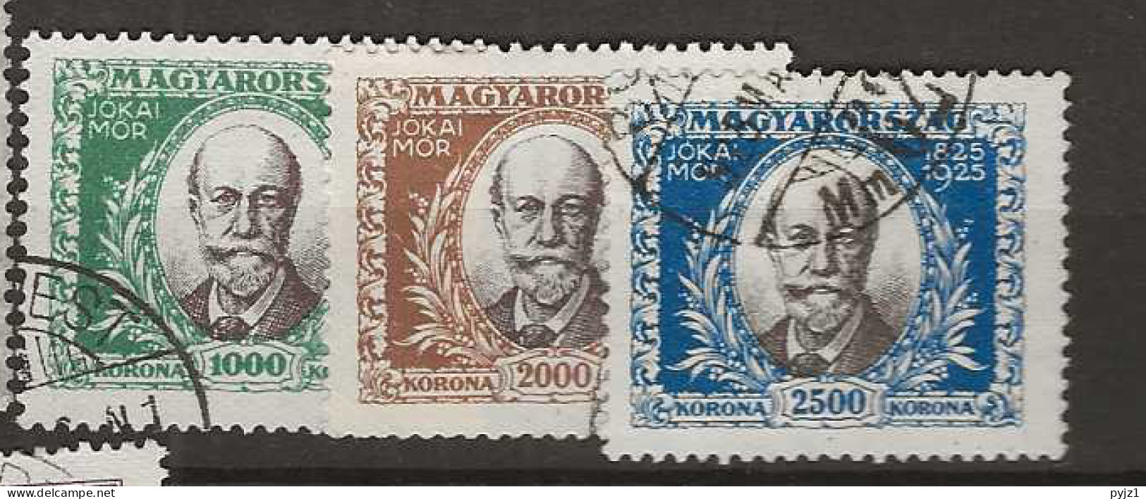 1925 USED Hungary Mi 398-400 - Brieven En Documenten